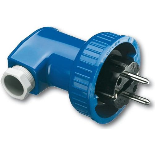 Busch Jaeger 74 WD Elektrischer Netzstecker Typ F 2P+E Schwarz - Blau (2211-0-0092) afbeelding 1