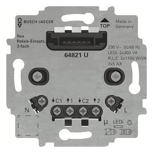 Busch-Jaeger Serienrelais-Einsatz flex 64821 U (2CKA006800A3044) afbeelding 1