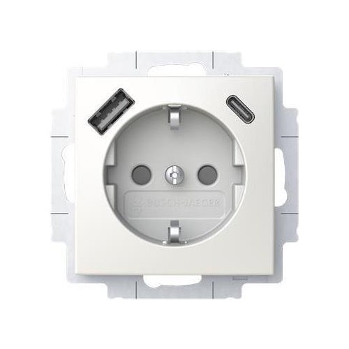 BUSCH JAEGER SCHUKO Steckdose USB-A+C 20 EUCB2USBAC-914 (2CKA002011A6298) afbeelding 1