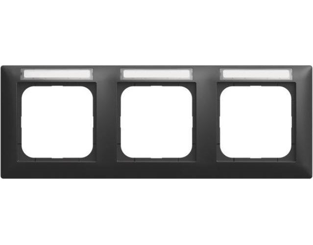 Busch Jaeger | Cover Frame With Viewing Window BJ 1733 NS-915 3-Gang - Horizontal | Model 2CKA001754A4947 afbeelding 1