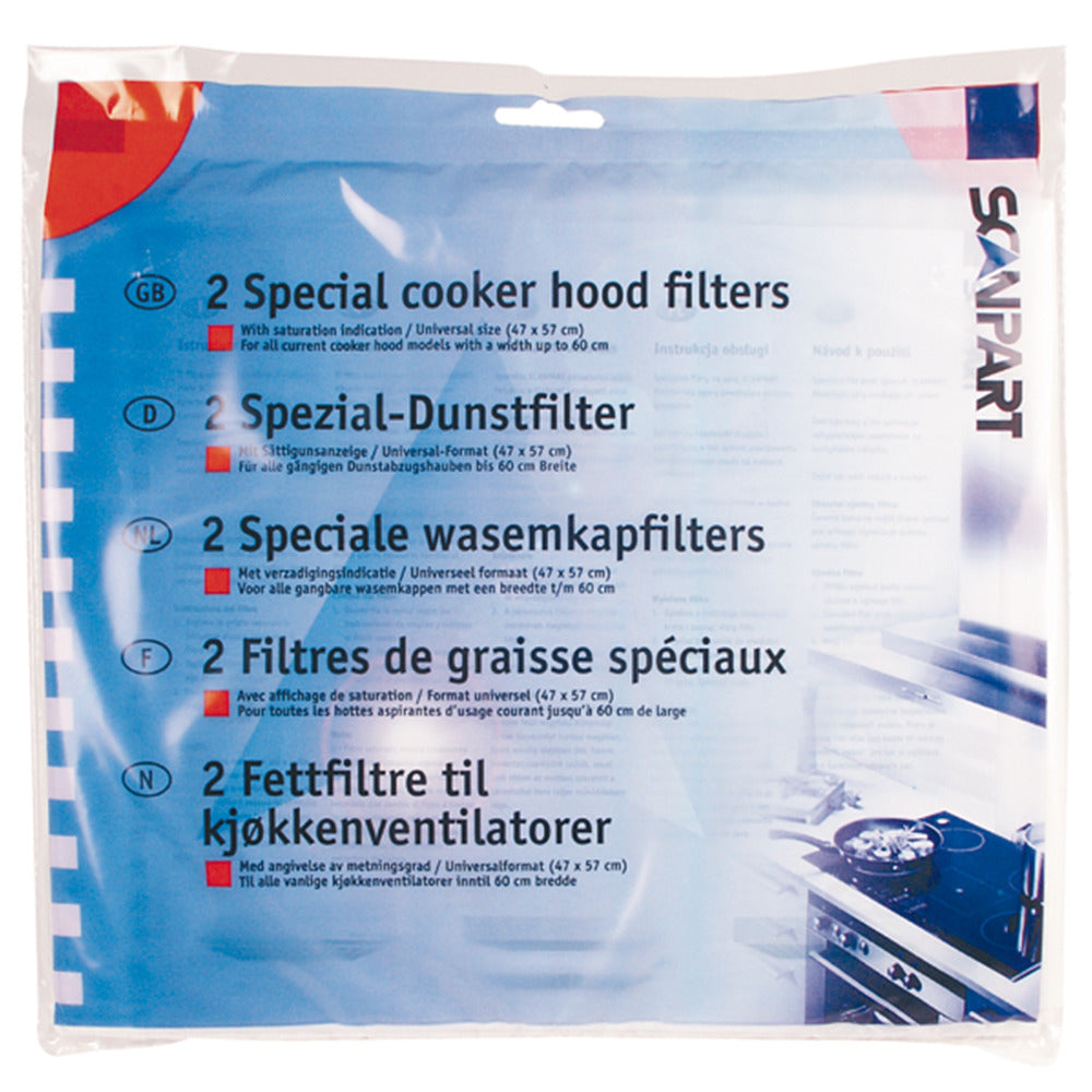 Scanpart L001 Universal Range Hood Filters Set 47x57cm - 2 Pieces