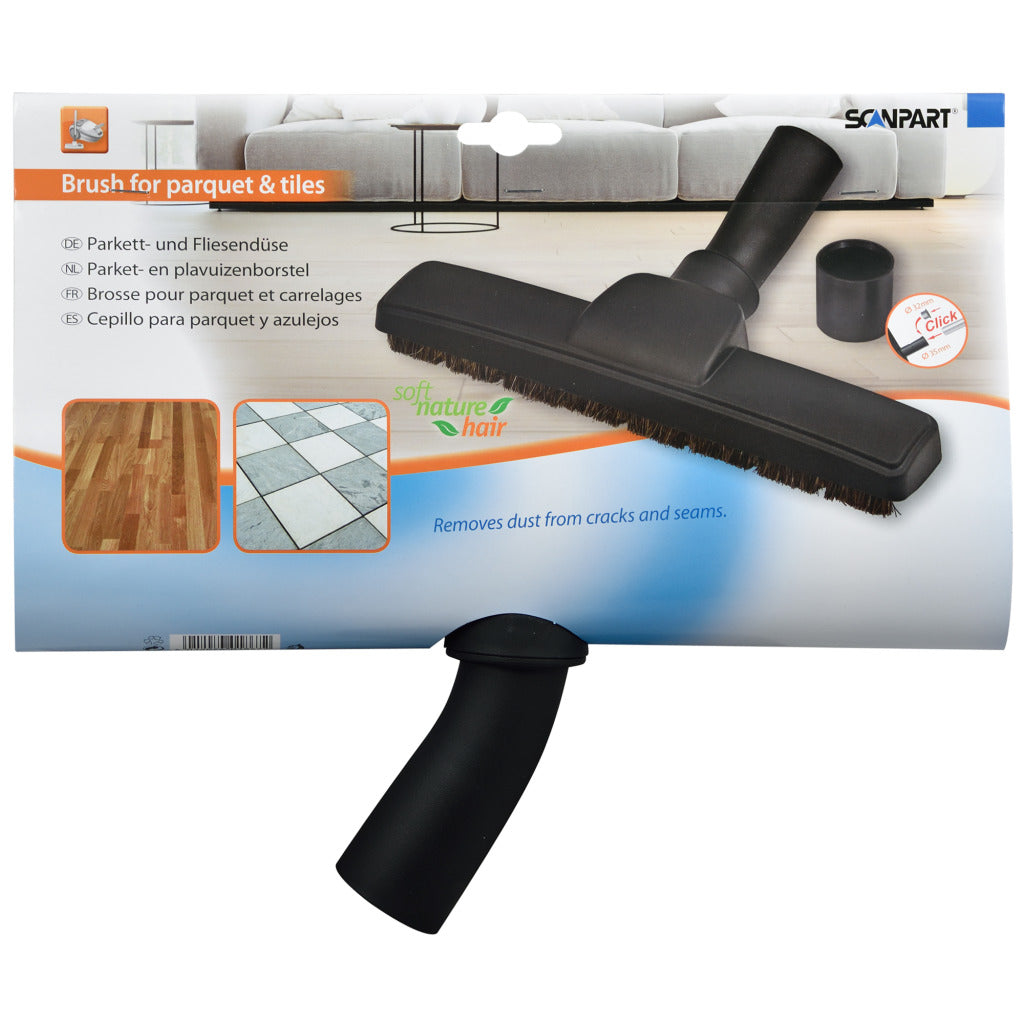 Scanpart Universal Parquet Brush 32+35 mm Black