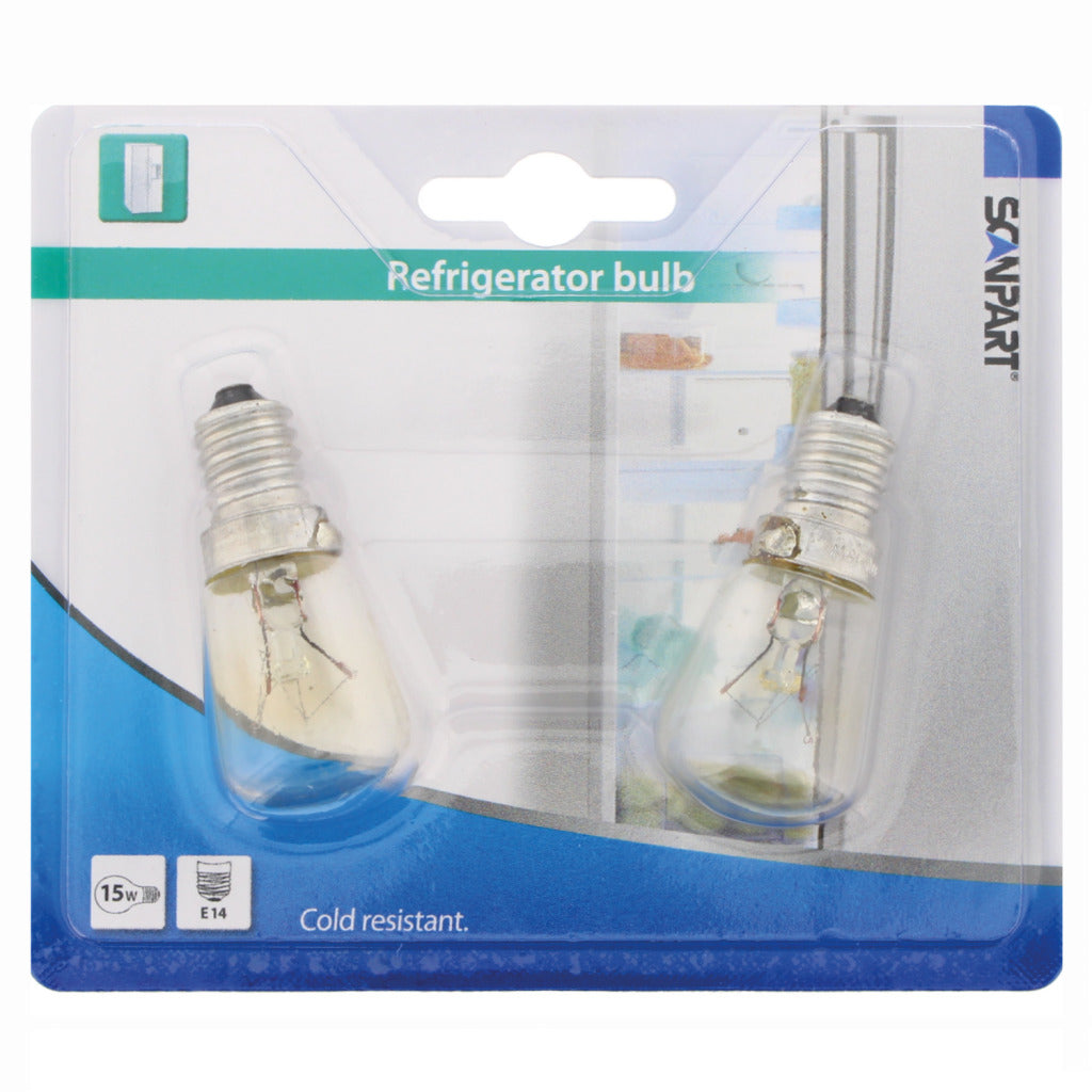 Scanpart Refrigerator Lamp E14 15w 2-pack