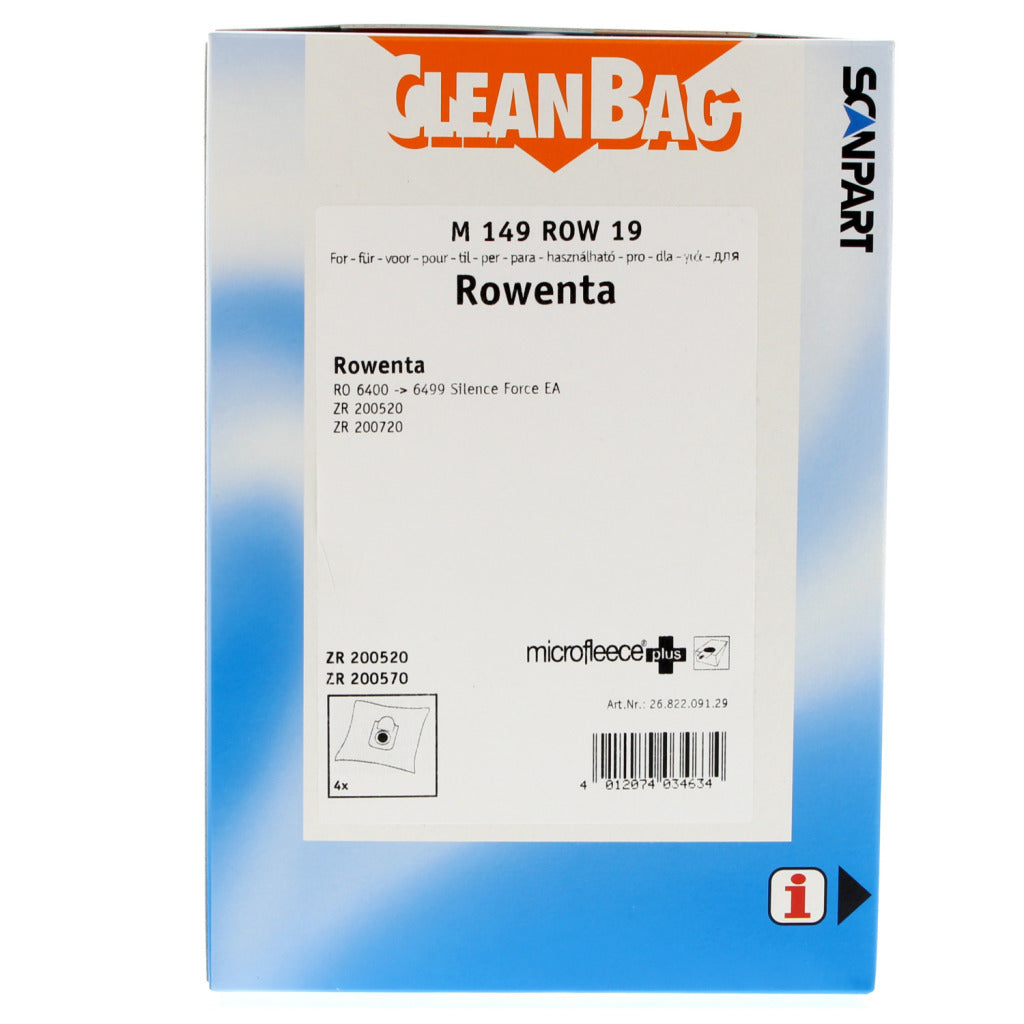 Scanpart Microfleece+ Dust Bag Rowenta Silence Force