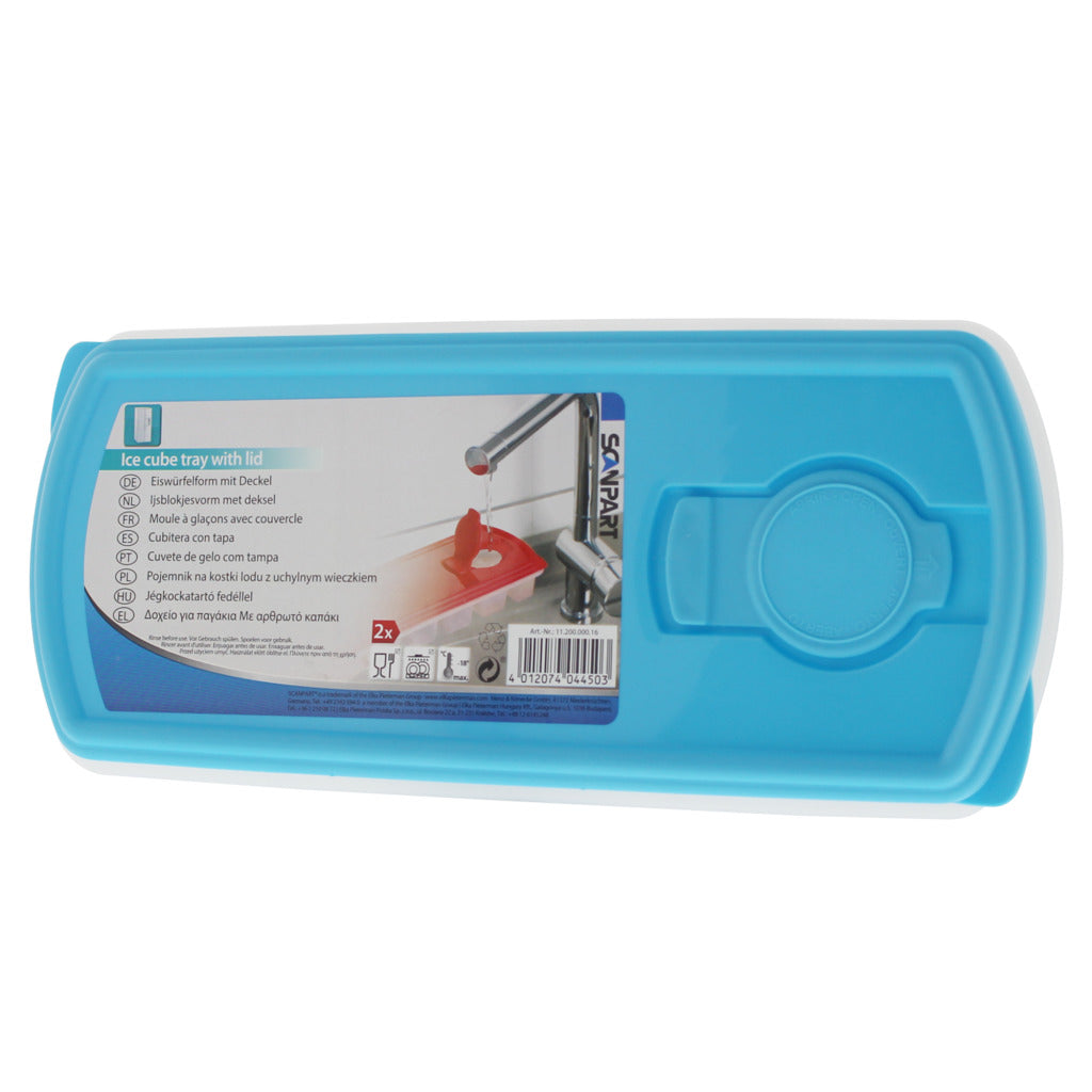 Scanpart Ice Cube Maker 2-Pack with Colored Lids
