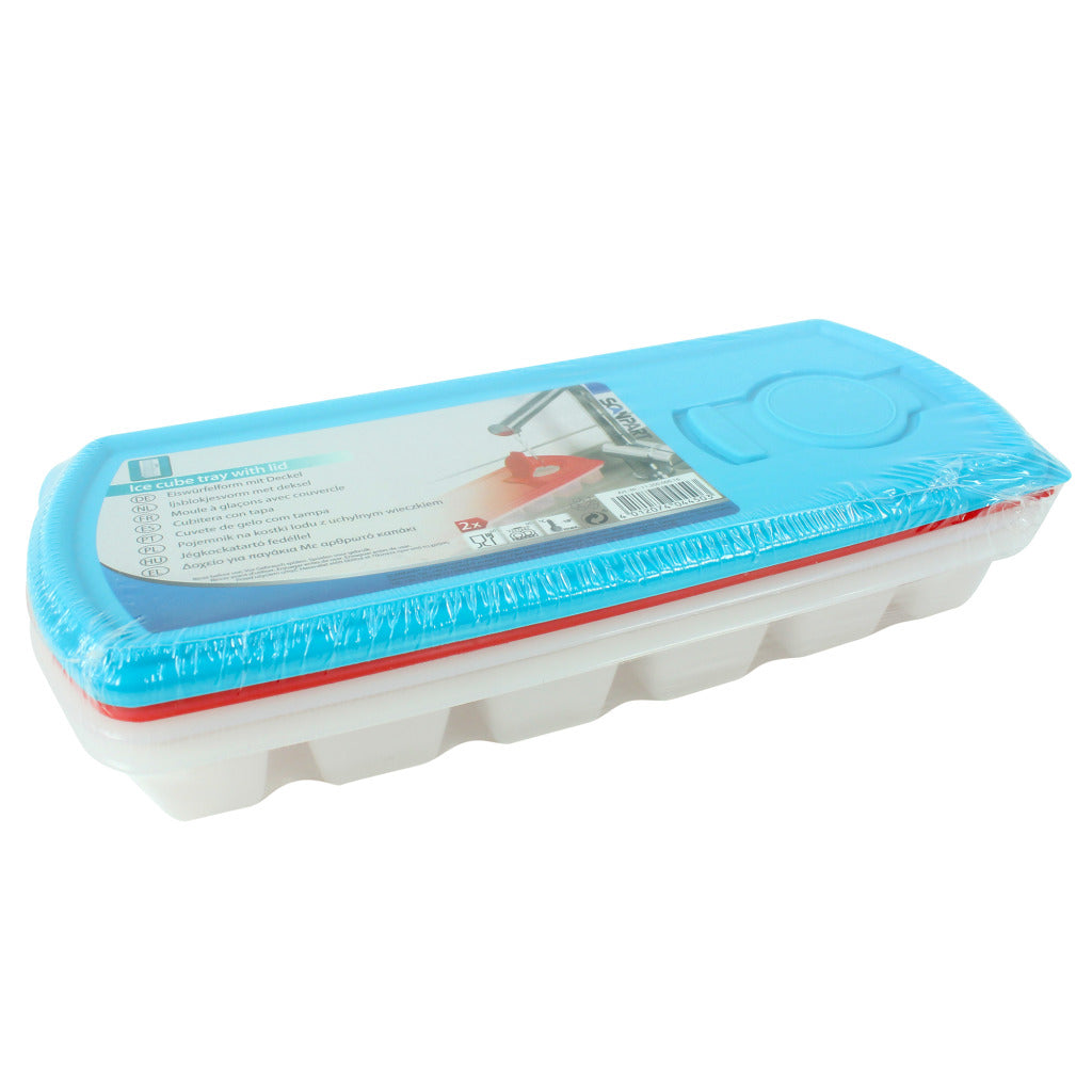 Scanpart Ice Cube Maker 2-Pack with Colored Lids