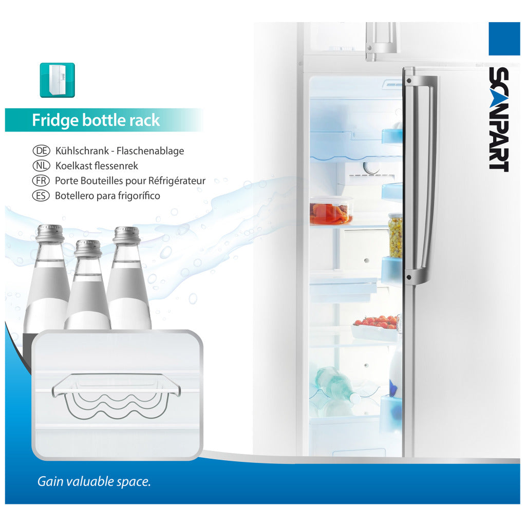 Scanpart Refrigerator Bottle Rack for 3 Bottles - Space Saving