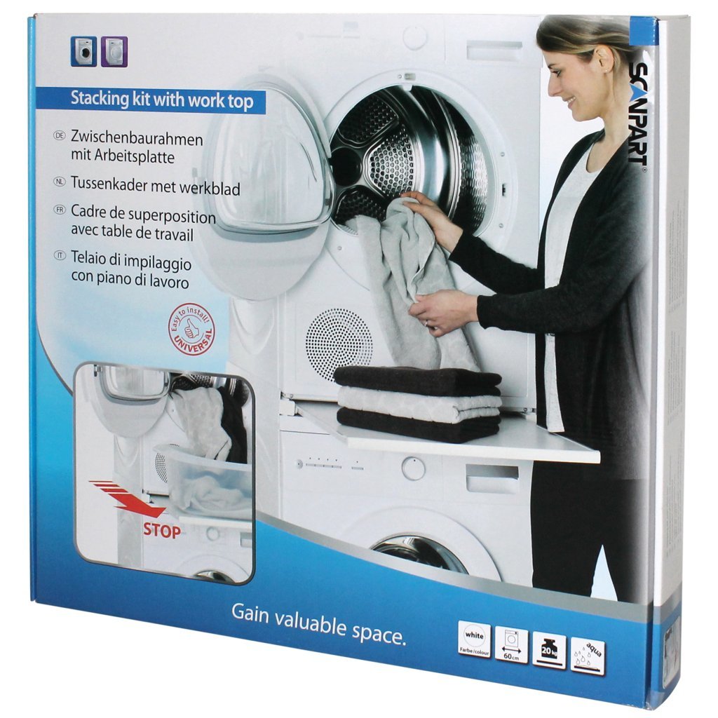 Scanpart Universal Intermediate Frame and Worktop White - Space Optimization