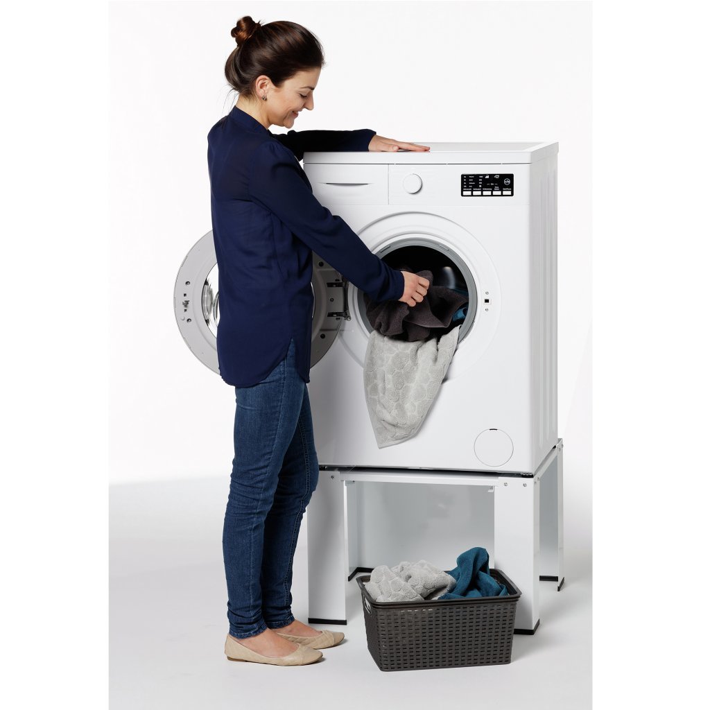 Scanpart Washing Machine Pedestal White - Adjustable Feet