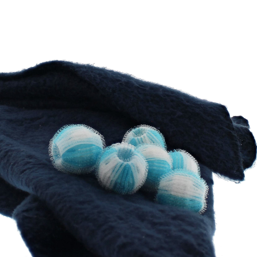 Scanpart Anti-Lint Washing Machine Balls 4 cm 6 Pieces Blue/White