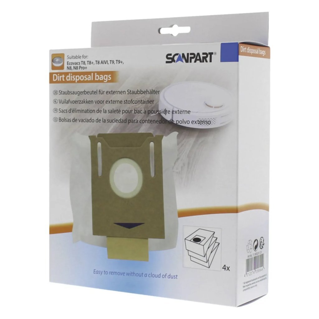 Scanpart Speed Dust Bags Suitable for Ecovac 4 Pieces