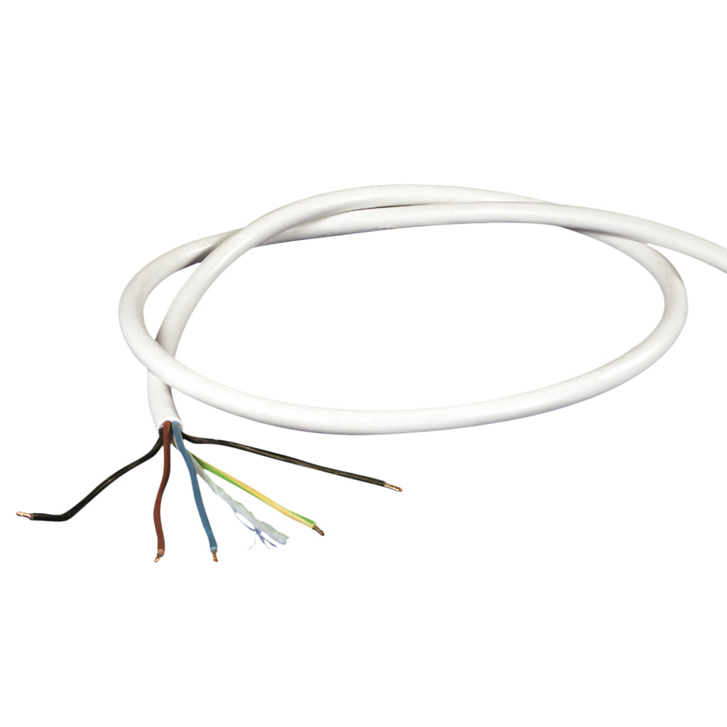 Connection Cable 1.5 m 5x2.5 mm White 16-25A Heat Resistant