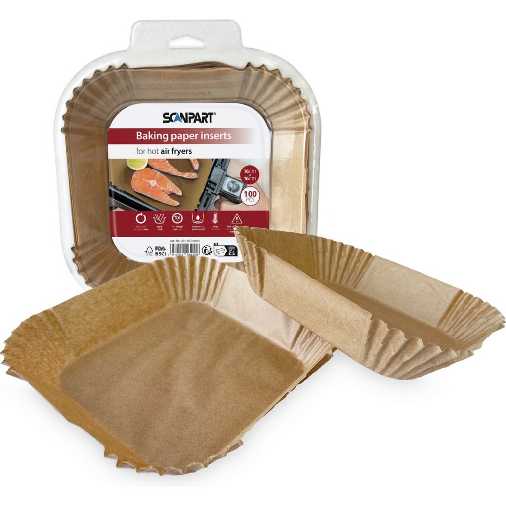 Scanpart Airfryer Baking Paper 16x16 cm 100 Pieces