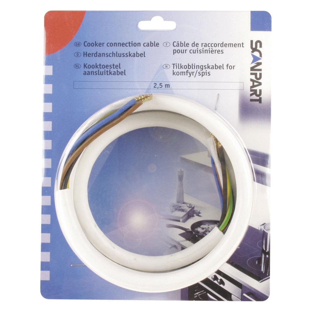 Scanpart 1191025525 F113 Oven Connection Cable 5x2.5 2.5 M