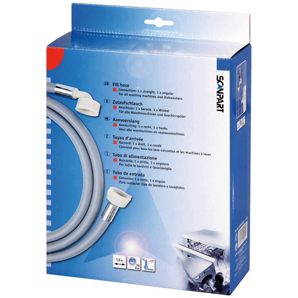 Scanpart F139 Supply Hose 1.5 m 1x Angled - Model 1120090121