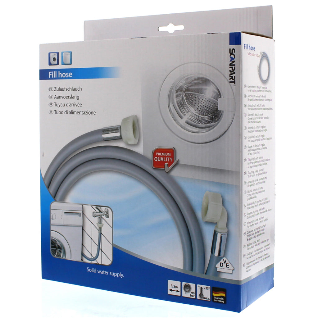 Scanpart Washing Machine Supply Hose 350 cm - VDE Tested Quality