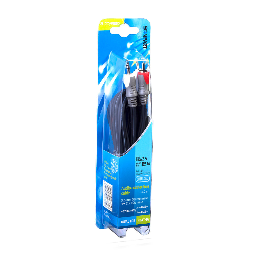 Scanpart Connection Cable 3.5 S(m)-2tulp(m) 3.0 m