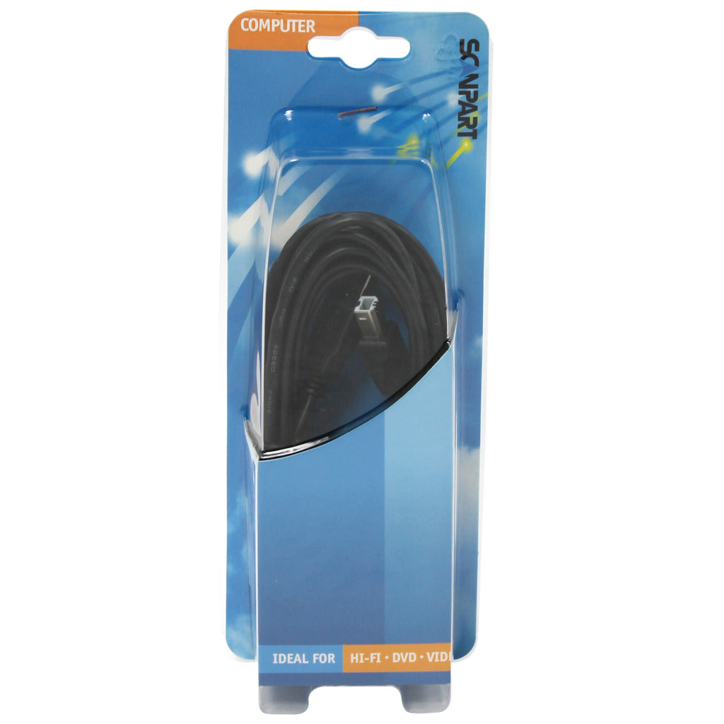 Scanpart USB Cable A(m)-B(m) Type 2.0 5.0 m Type2.0