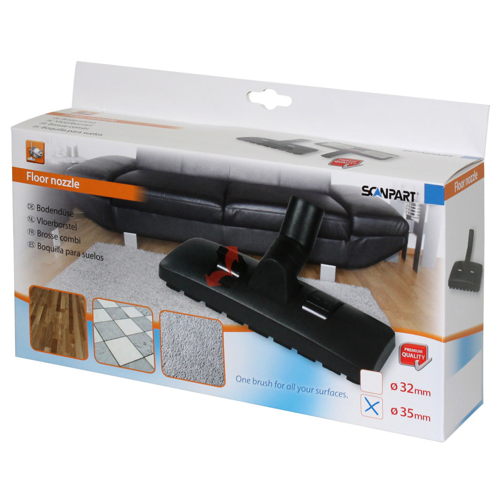 Scanpart Combination Nozzle Miele 35 mm - For Carpets and Hard Floors