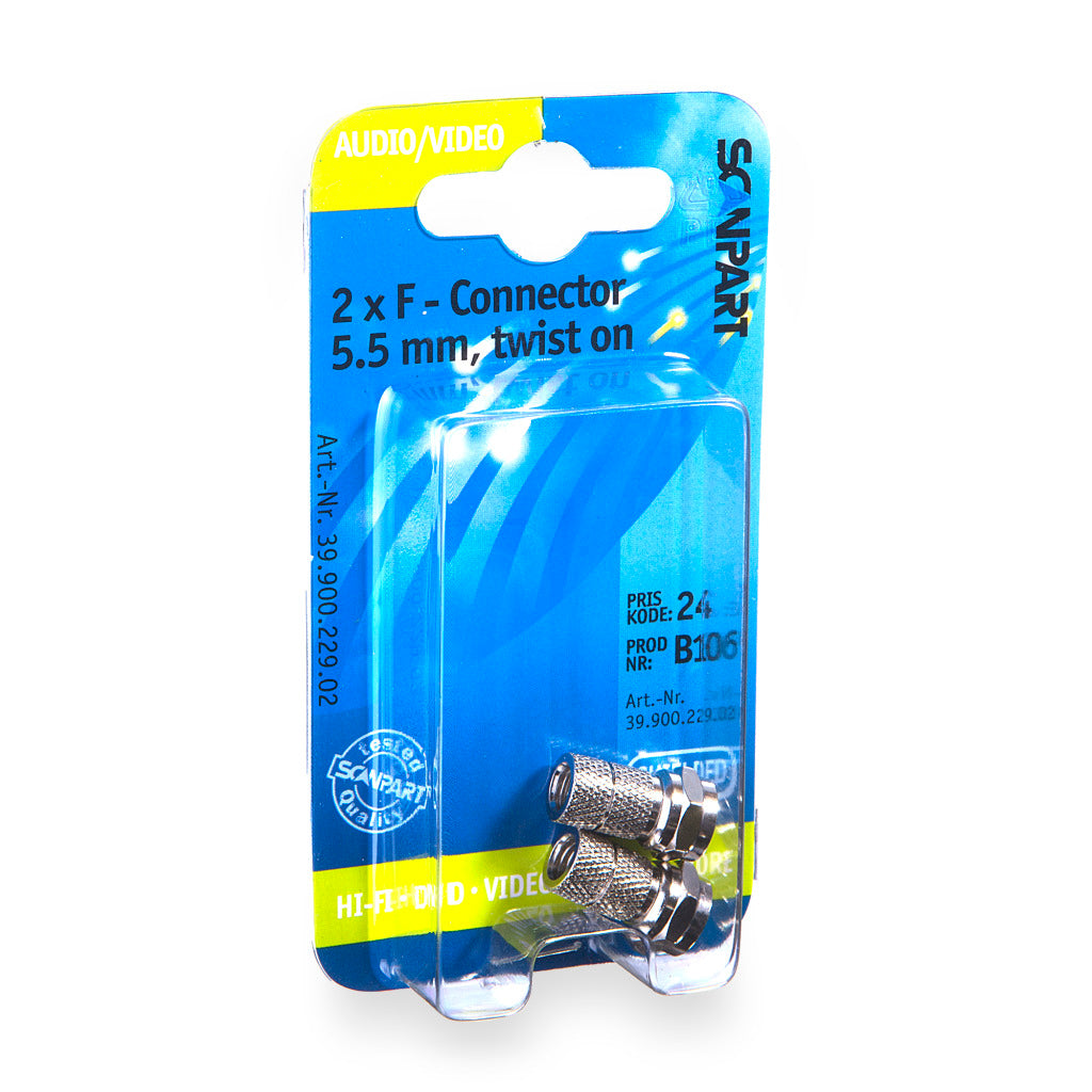 Scanpart F Connector 5.5(m) Screwable A2