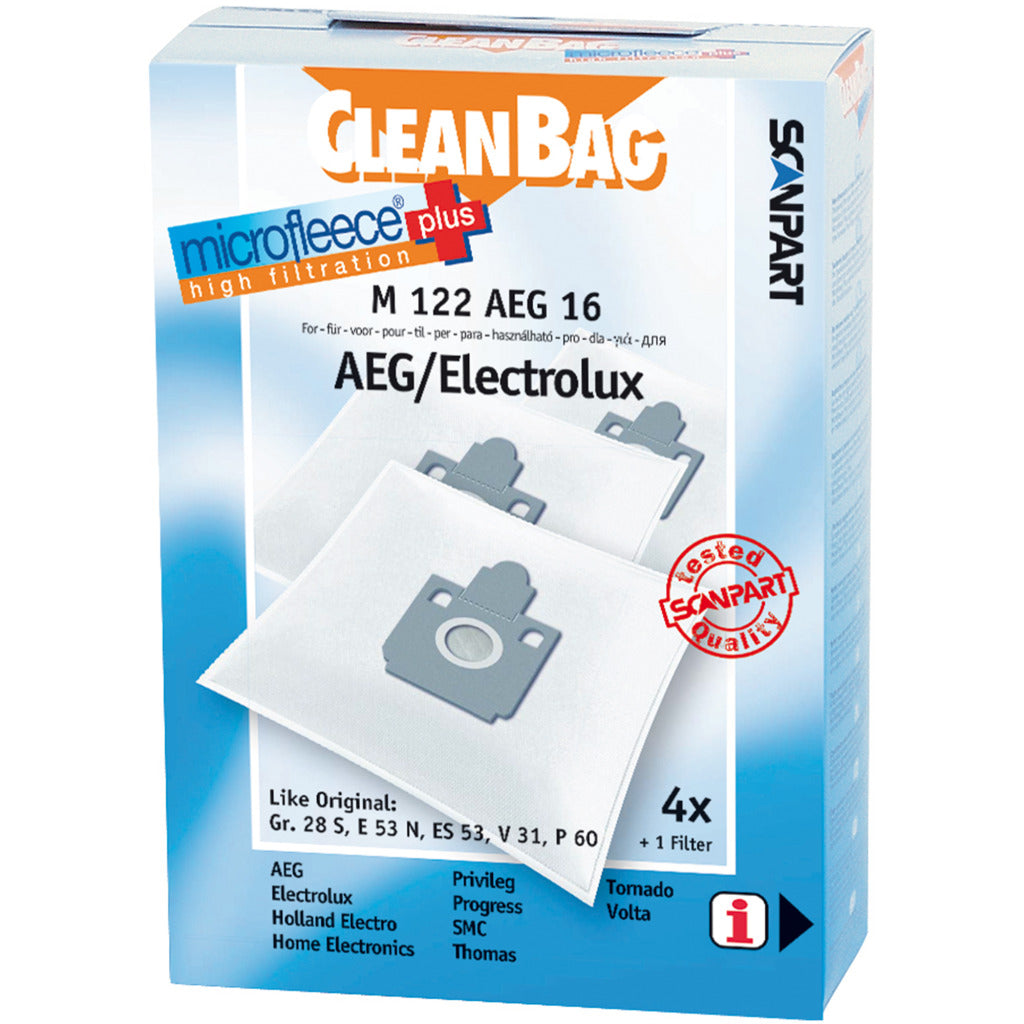 Scanpart Microfleece Dust Bag AEG Gr.28 - Pack of 4 M122aeg16