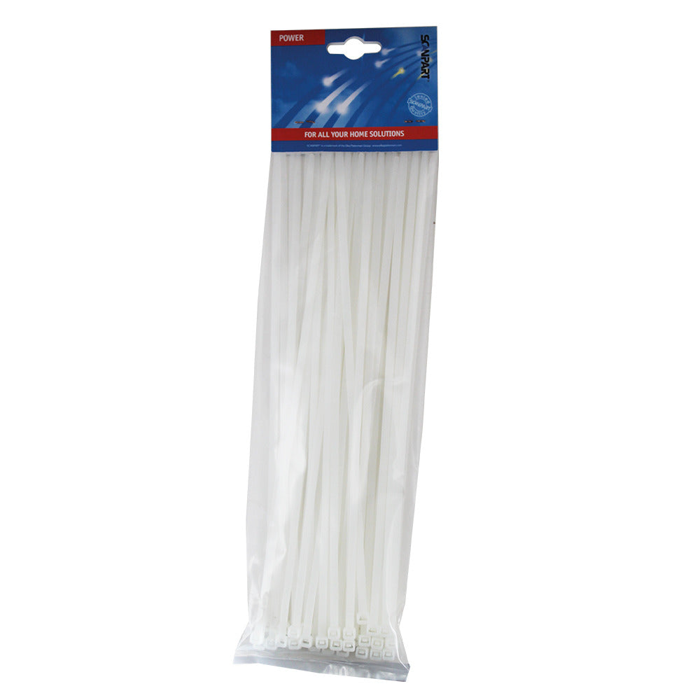 Scanpart Cable Ties 300 mm White Pack of 50