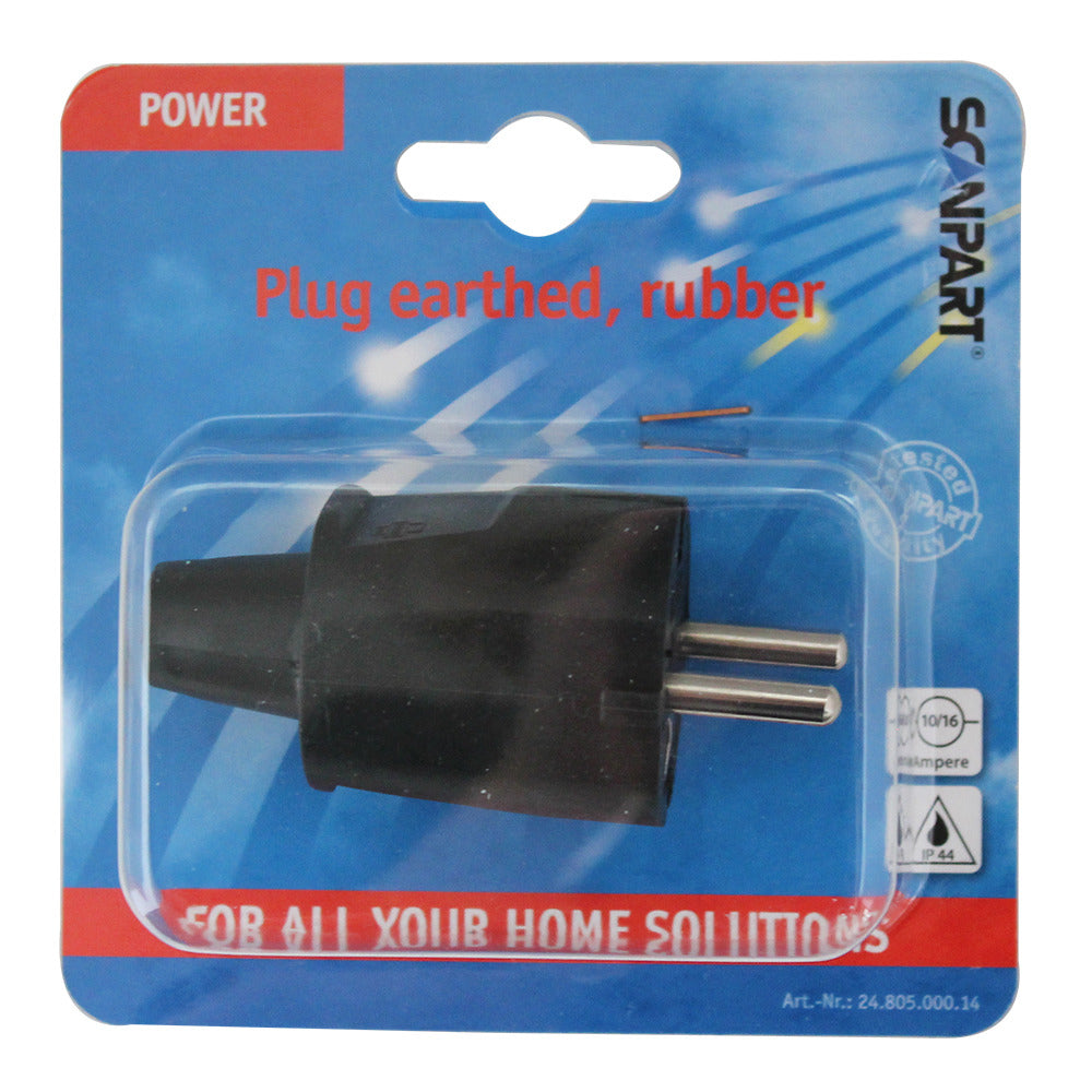 Scanpart E518 Plug and Rubber 10/16A Black