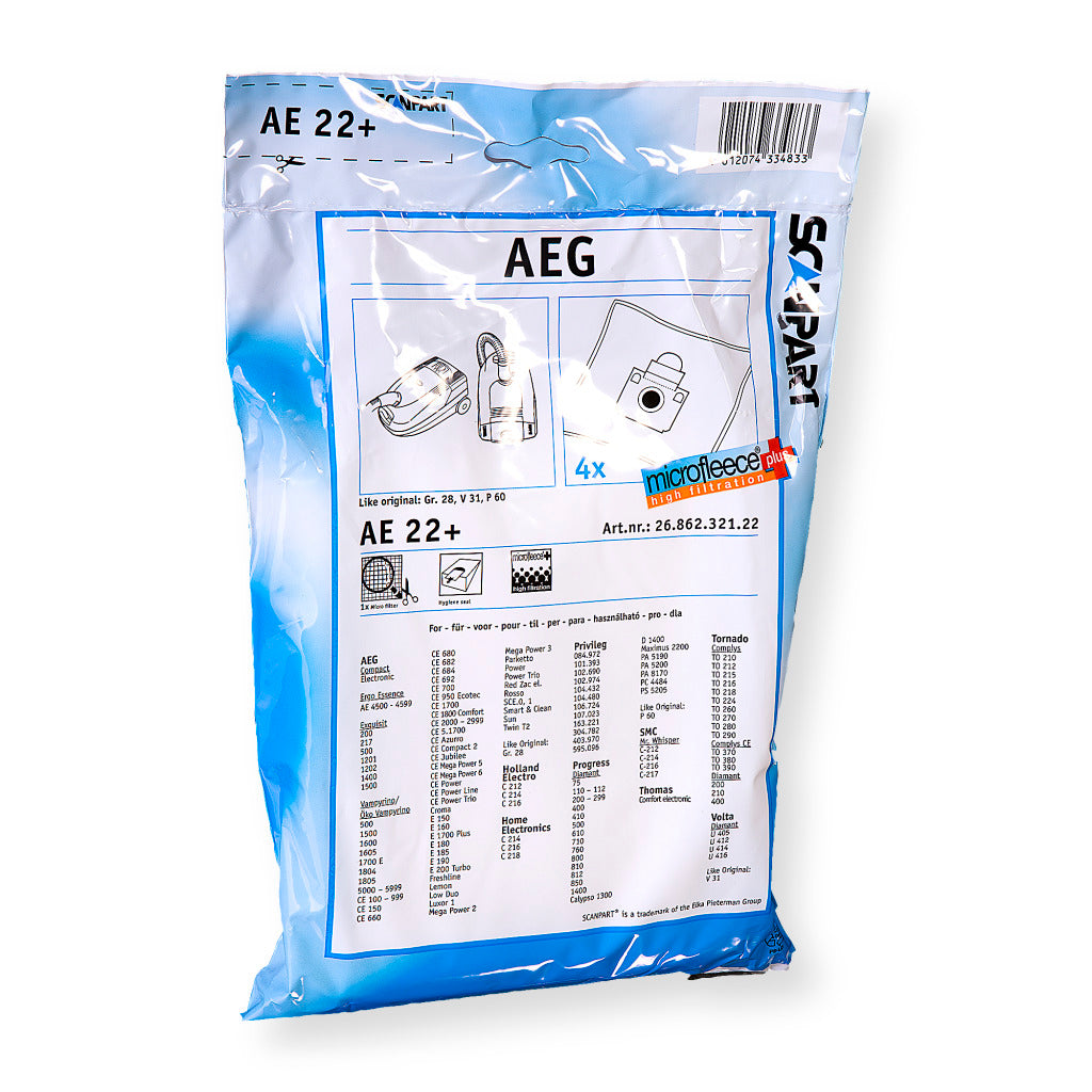 Scanpart Microfleece Dust Bag for AEG Gr 28 - Ae22