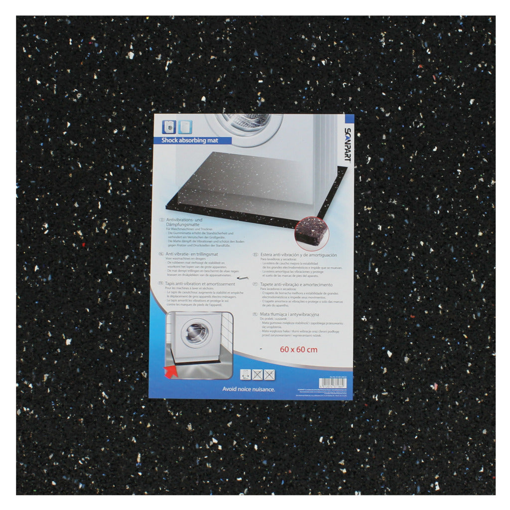 Scanpart Anti-Vibration Mat 60x60x0.8 Black - Vibration Absorption