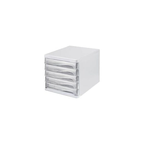 helit Schubladenbox transparent DIN A4 mit 5 Schubladen (H6129902) afbeelding 1