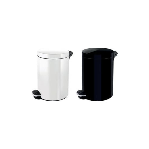 Helit H2404195 Mülleimer 8 l Rund Silber (H2404195) afbeelding 1