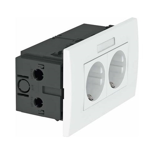 Steckdoseneinheit SDE-RW D0RT2B Modul 45 2fach 84x140x59mm (6119429) afbeelding 1