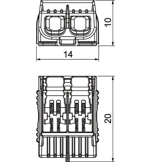 OBO Universal-Hebelklemme 61 HSK42 2 starre/flexible Leiter (2054422) afbeelding 2