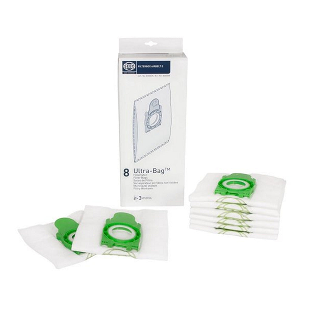 Sebo Dust Bag Airbelt E/ 8 - 8 Pieces - Fleece - 3 Layers - Original