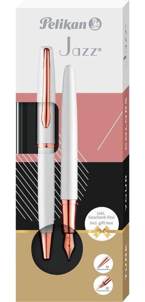 Pelikan Jazz Noble Elegance Gold - Perleffekt - white 2 Stück(e) (821865) afbeelding 1