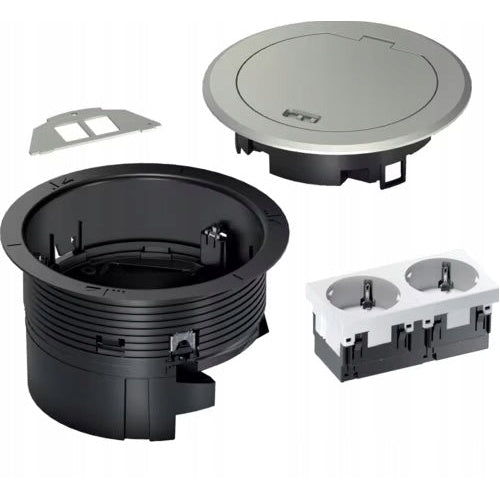 HAGER BSR02D01 Installationsdose R02, 2xSCHUKO Keystone (BSR02D01) afbeelding 1