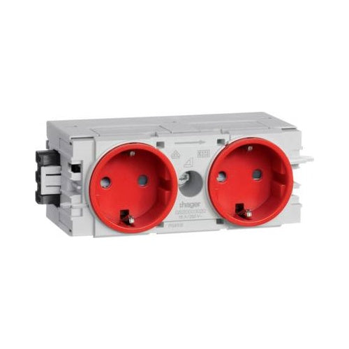 Hager Brüstungskanal Einsteckmodul (B x H x T) 120 x 50 x 61 mm GS20003020 1 St. Verkehrsrot (GS20003020) afbeelding 1