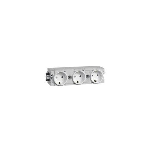 Steckdose 3fach m.WagoGS30009016C-Profil verkehrsweiß (GS30009016) afbeelding 1