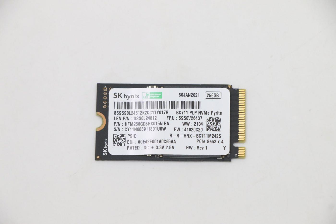 Lenovo 256GB M.2 2242 SSD PCIe 3.0 x4 (5SS0V26437) PCIe3x4