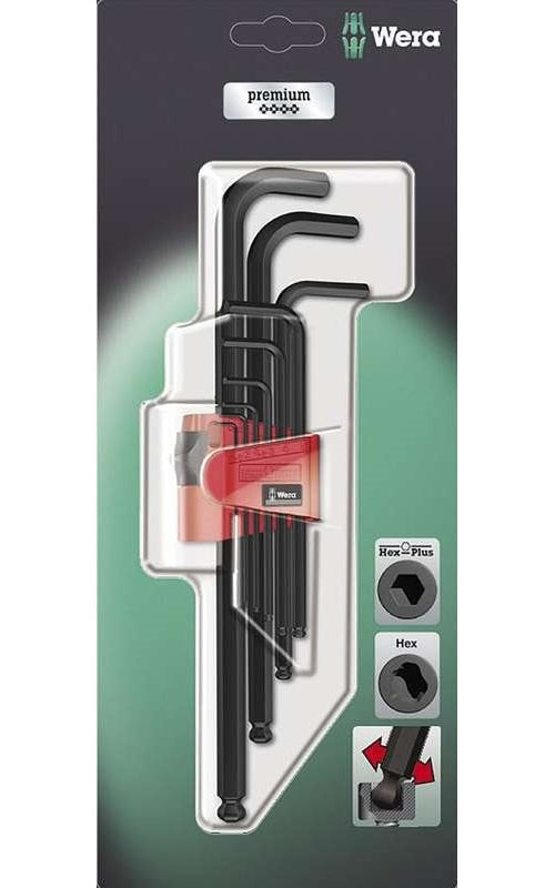 Wera Innen-Sechskant Winkelschraubendreher-Set 950 PKL/9 BM SB SiS 9teilig (05073596001) - 4013288106414 - image 1