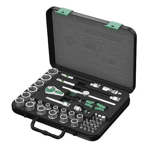 Wera Zyklop 8100 SB 2 - Drehmomentschlüssel mit Ratschenfunktion und Bit- sowie Steckschlüsselsatz - 43 Stücke (05003594001) afbeelding 1
