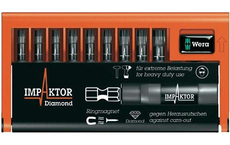 Wera Bit-Check 10 TX Impaktor 1 - Schraubendreherbit und Bit-Halterset - 10 Stücke - torx - T20, T25, T30, T40 (05057688001) afbeelding 1