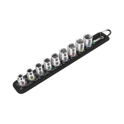 Wera Außen-Sechskant Steckschlüsseleinsatz-Set 9teilig 3/8" (10 mm) Belt B 4 Zyklop 05003973001 (05003973001) afbeelding 1
