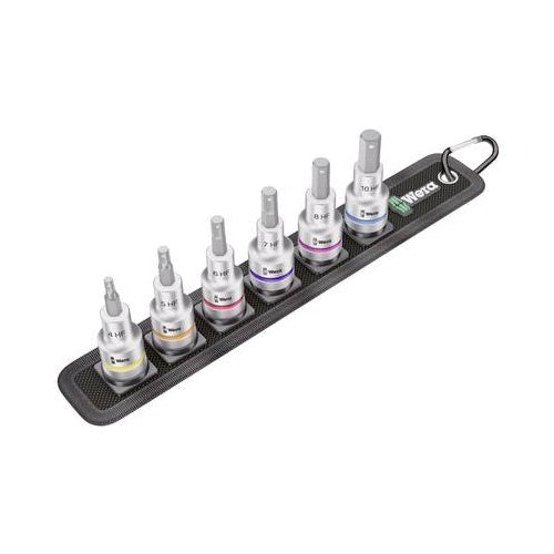 Wera Belt C 2 - Steckschlüssel-Satz - 1/2"  - Metrisch - 6 Kopf/Köpfe - 4,5,6,8,10 mm - 28,5 cm (05003996001) afbeelding 1