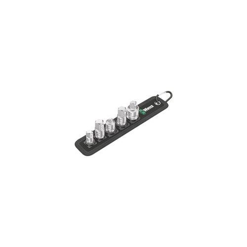 Wera 781/5 Set 1 05042680001 Steckschlüssel-Bit-Einsatz-Set Antrieb 1/4", 3/8" Abtrieb Innen-Vierkant (Robertson) 5 T (05042680001) afbeelding 1