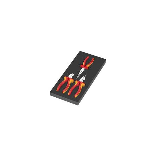 Wera 9784 Schaumstoffeinlage KNIPEX Zangen-Set VDE 1 3-teilig schwarz/grau für (05150184001) afbeelding 1