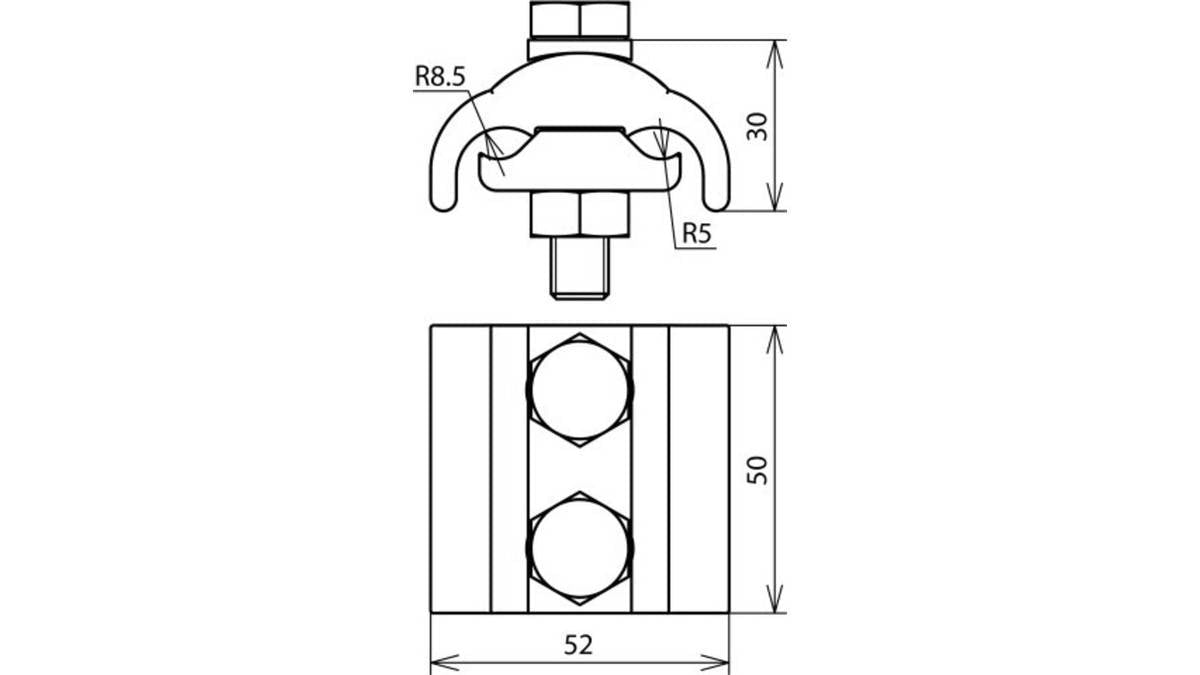 Dehn + Soehne Parallelverbinder 306101 Rd 5-16mm 16-150qmm (306101) afbeelding 1