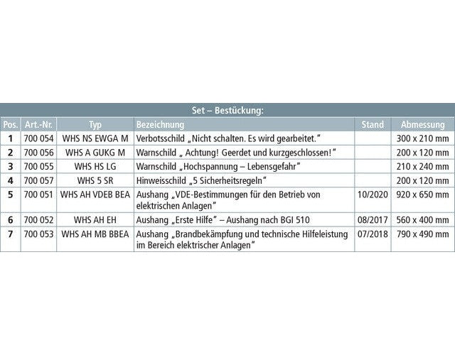 DEHN Warn-/Hinweisschildersatz WHSS EA K f. elektr. Anlagen Kunststoff (700050) afbeelding 2