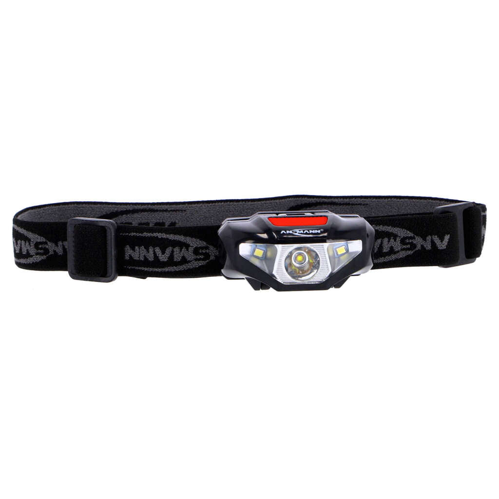 Ansmann LED Headlamp Black - 65 Lumens - 80 m Range - 3 Light Modes