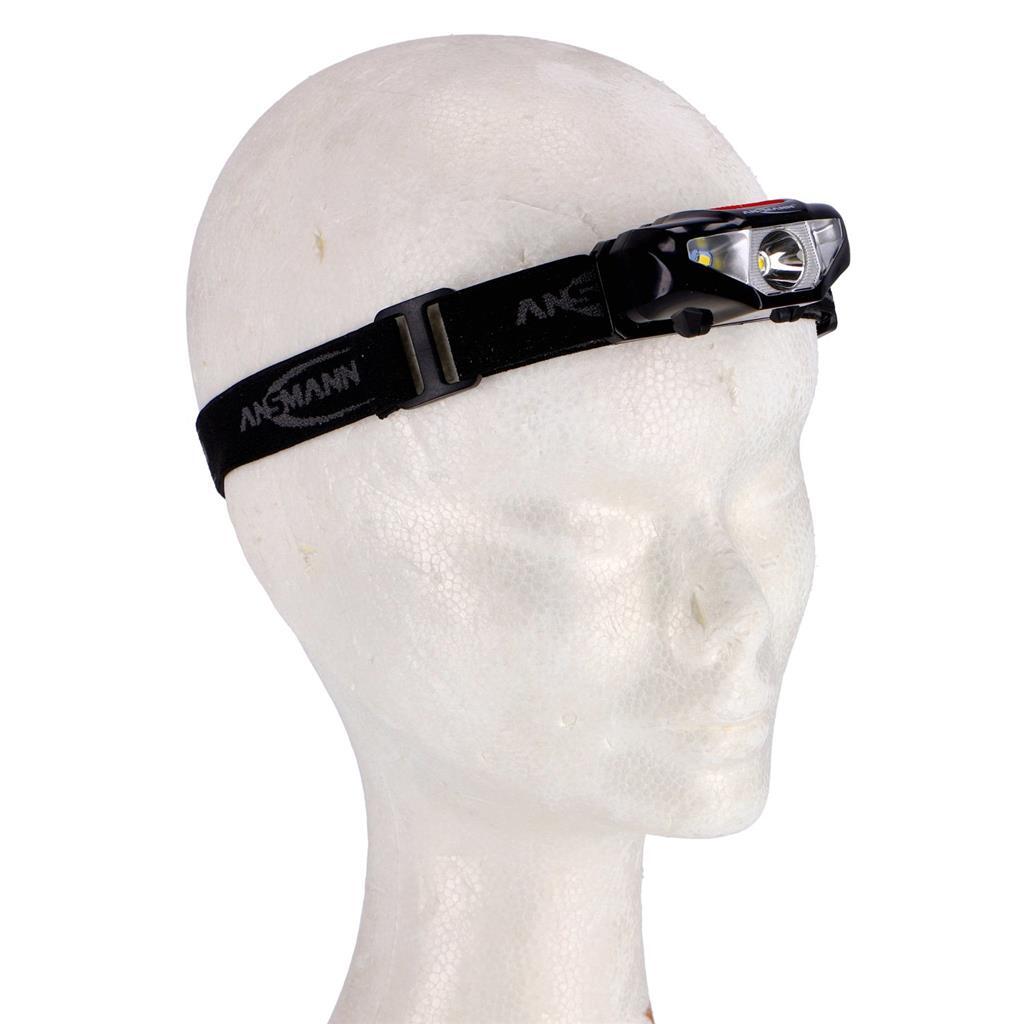 Ansmann LED Headlamp Black - 65 Lumens - 80 m Range - 3 Light Modes